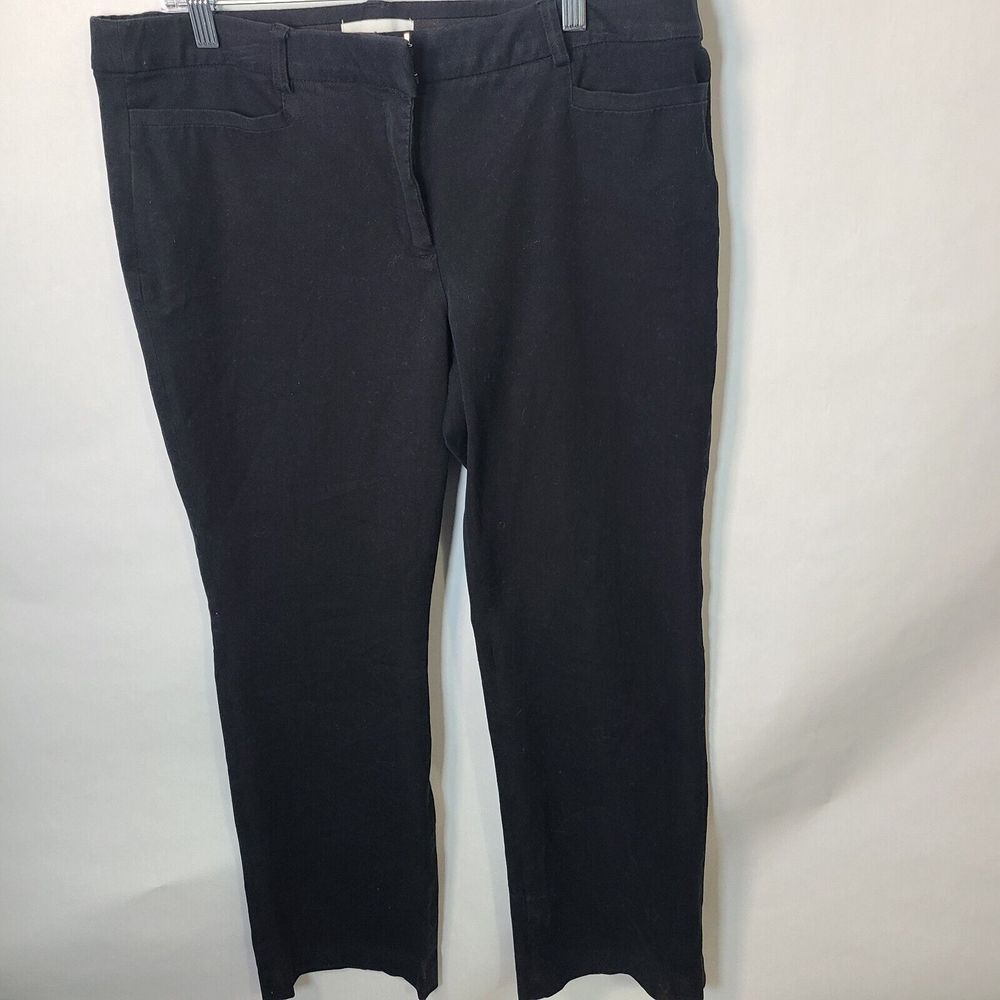 Gibson Latimer Women's Black Trousers Size 10 dress pants straight pockets ankle